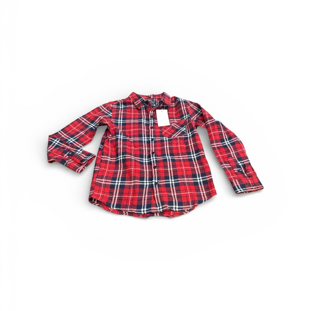 NWT‎ NATIONAL OUTFITTERS Size S Flannel 100 percent Cotton Red Casual classic